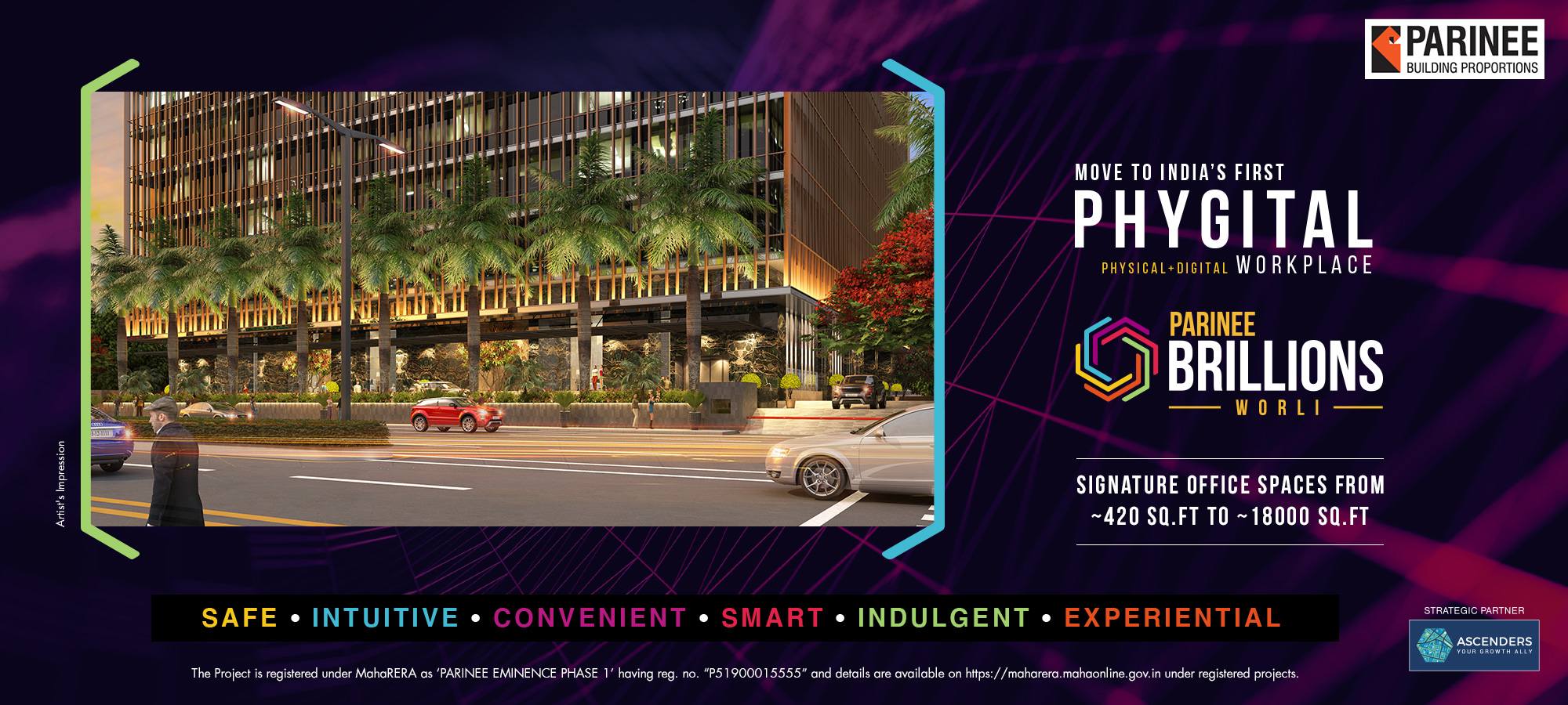 Parinee Group Emerges as the Pioneers of Redefining User Work Experience by Bringing in Parinee Brillions, India's First-of-Its-Kind Phygital Office Space